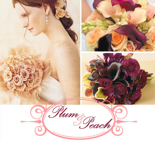 Elegant Peach and Plum Wedding Color Palette Inspiration