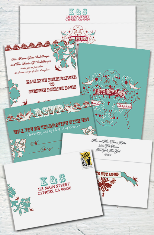 Elegant Wedding Invitation Suites by Joceybella Invites & Guest Designer