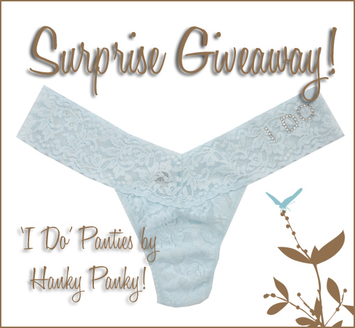 Win a Hanky Panky 'I DO' Thong: Wedding Chicks Giveaway!
