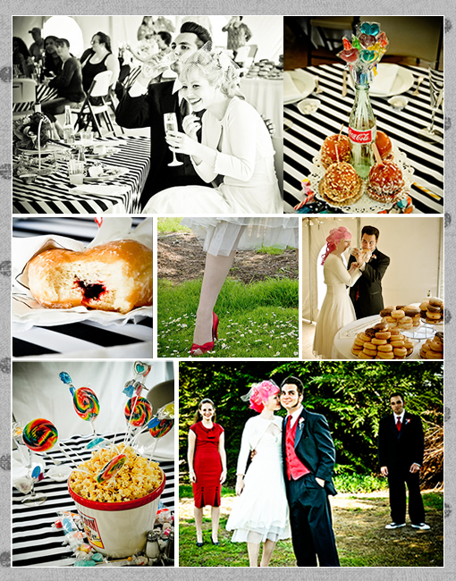 Vibrant & Unique Wedding with Popcorn, Candy & Donut Details