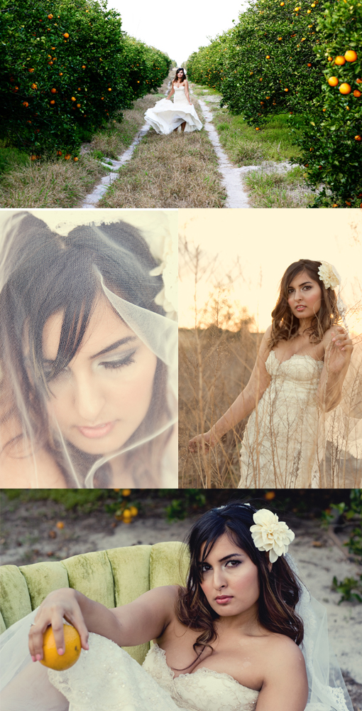 Trash the Dress: Orange Grove & Abandoned House Photo Shoot