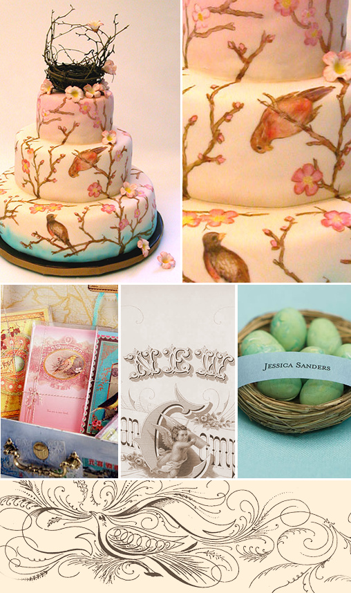 Charming Bird-Themed Wedding Ideas: Cake, Nests & Vintage Art