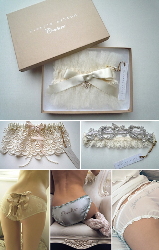 Florrie Mitton Garters and Elle & Cee Panties for Brides