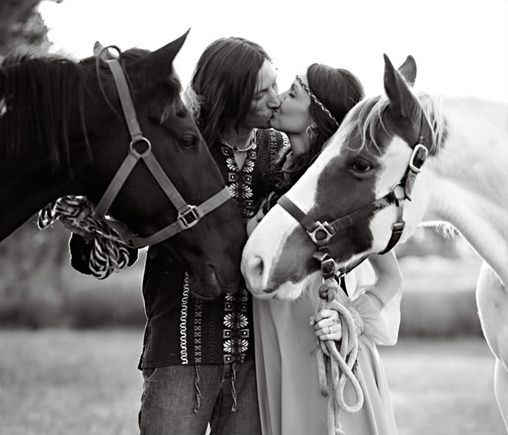 Hippie Engagement Session with Horses: Brandi & Kevin's Love Story
