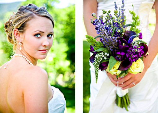 Kara & Mark's Colorado Wedding: Eggplant, Lime, and Wildflower Florals