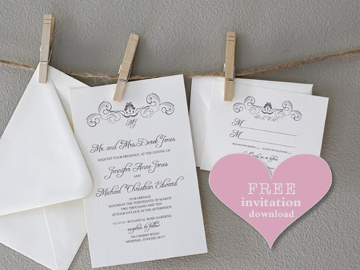 DIY Wedding Invitations: Free Monogram Downloads & Paper Guide