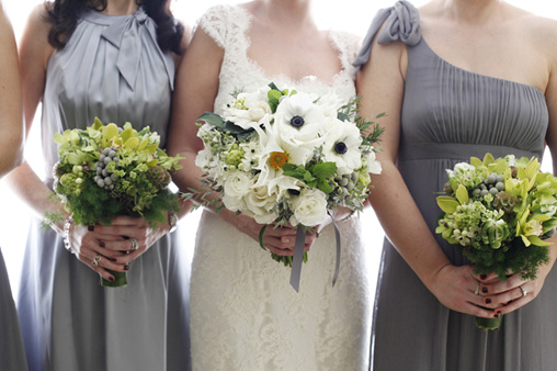Classic Wedding Inspiration: Mint Green, Gray, and Anemones