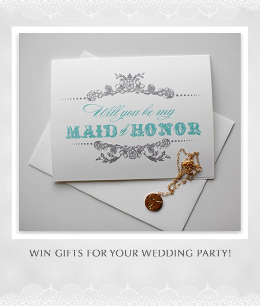 Win Maid of Honor Proposal Cards & Necklaces from Wedding Chicks!