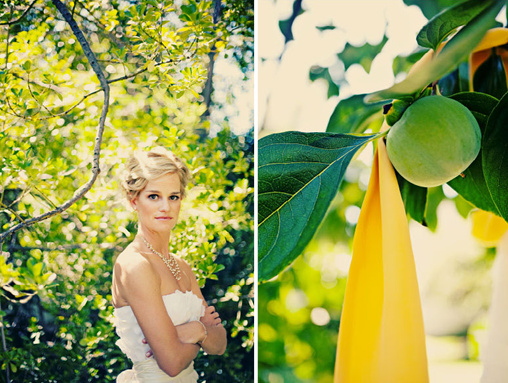 Fireman-themed wedding with bright yellow and red details at a farm.