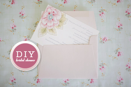 Fabric Do It Yourself Bridal Shower Invitations