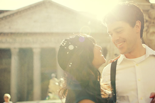 Romantic Couture Engagement Shoot in Rome, Italy by Jennifer Skog
