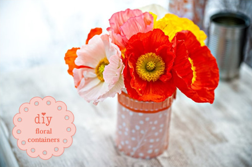 DIY Floral Container Covers: Personalized Wedding Favors and Centerpieces