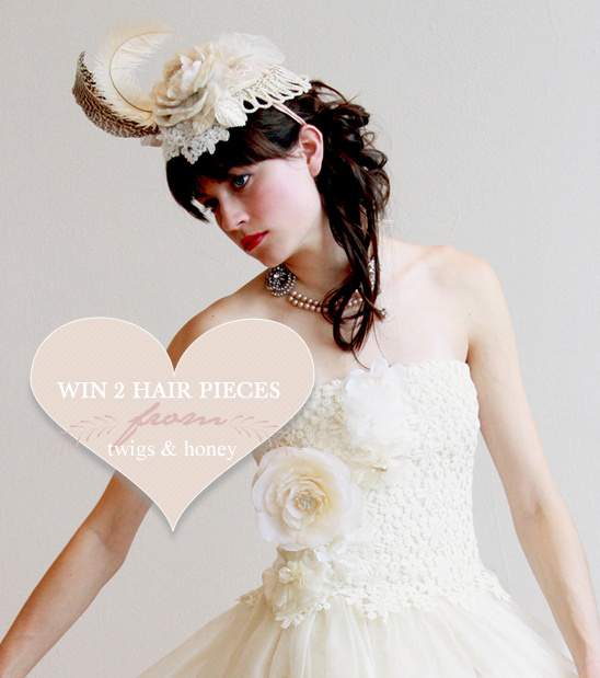Win Custom Twigs & Honey Bridal Hair Pieces