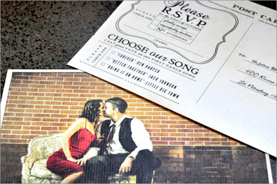 Vintage Wedding Invitations: Jenn & Daniel's Romantic Suite