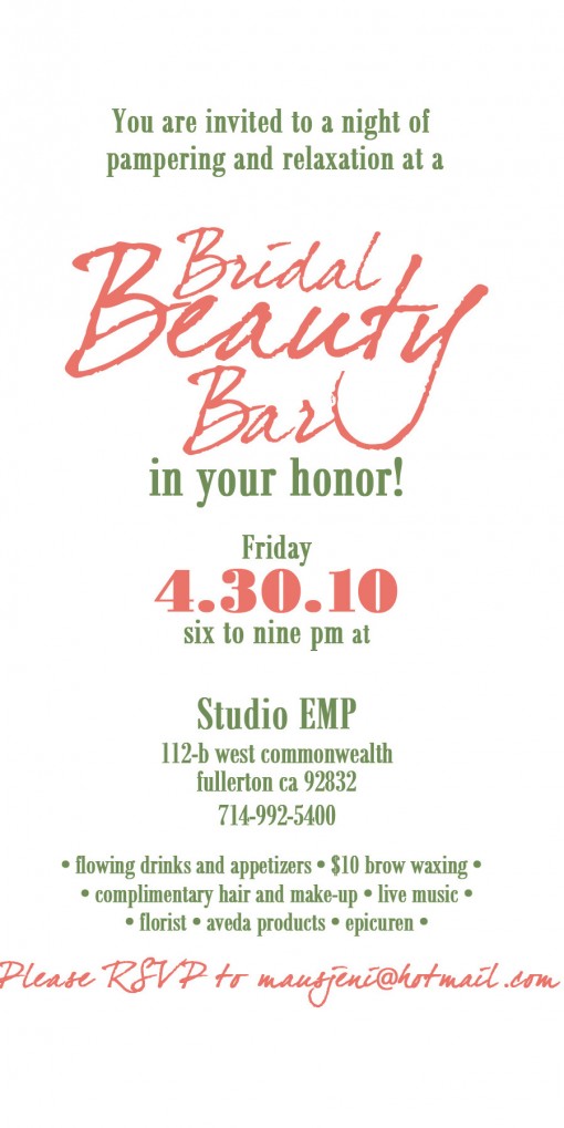 Orange County Bridal Beauty Bar Event for Brides-to-Be
