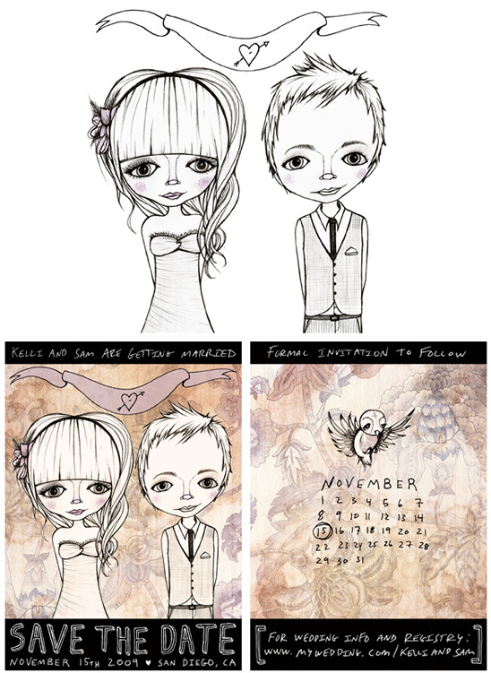 Kelli Murray Art: Stunning Save the Dates & Wedding Inspiration