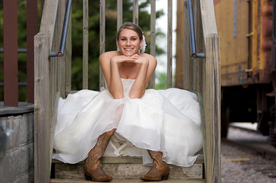 Texas Bride's Dallas Bridal Session with Cowboy Boots and Bluebonnets