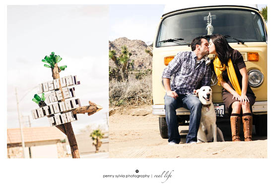 Joshua Tree Engagement: Sarah & Clark's Sweet Session Despite the Rain