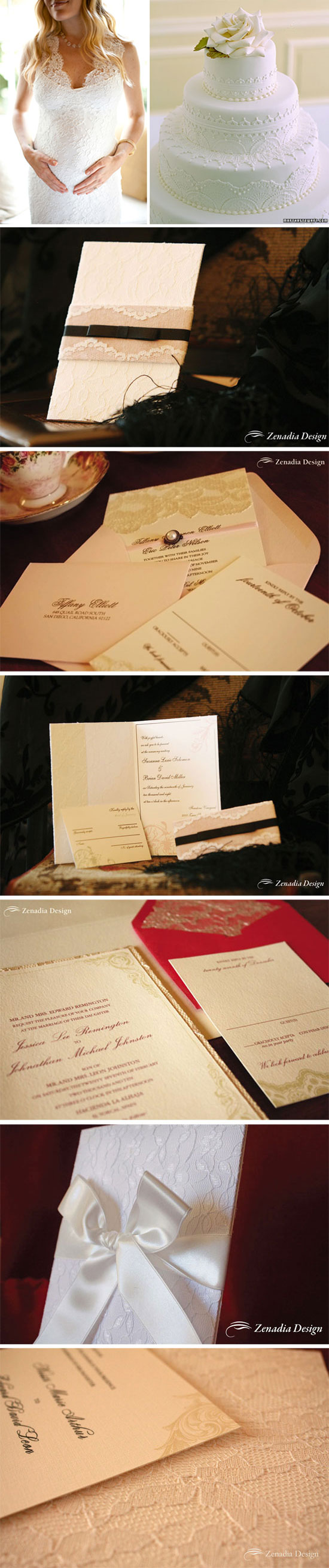 Stunning Lace Invitations: Zenadia Design's Elegant Creations