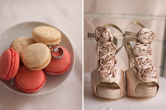 Romantic Portland Wedding Brunch with Peach Macarons & Pink Bubbly