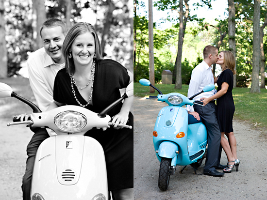Vespa Engagement Photoshoot in Spring Lake, NJ
