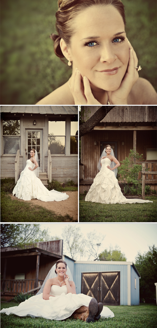 Rustic Couture Bridal Portraits at Erinshire Gardens, Abilene, Texas