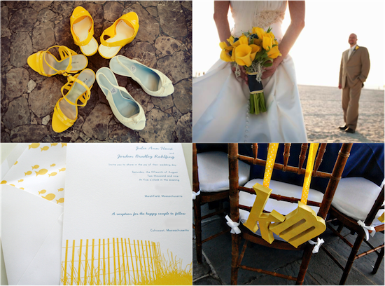 Beachy Yellow Summer Wedding Inspiration Board