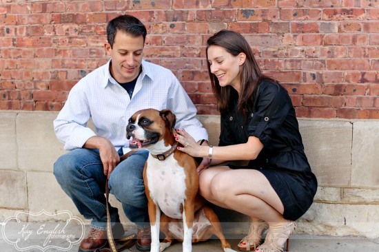 Princeton NJ Engagement Photoshoot: Romantic Couple and Boxer Dog