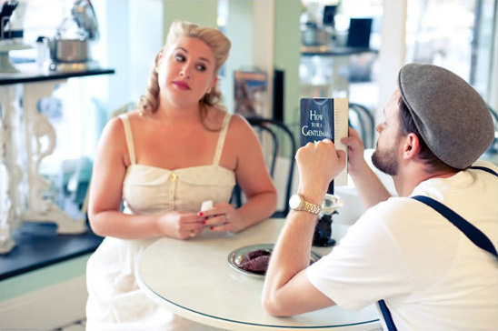TMZ Reporter's Retro Engagement Photoshoot in Orange County
