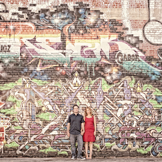 Couple's Fun Graffiti Wall Photoshoot by Paul Von Rieter