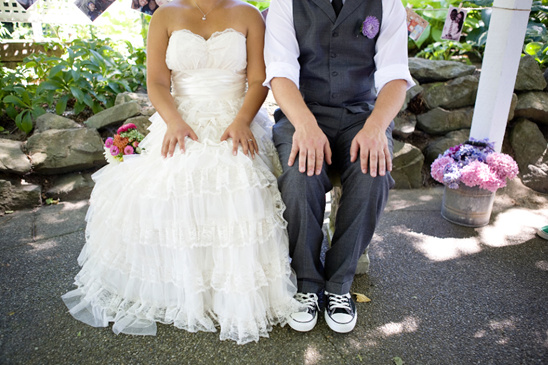 Budget-Friendly Seattle Backyard Wedding with Vintage Charm