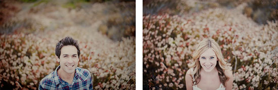 Chelsea and Jeff's Romantic Engagement Photos in a Field of Flowers
