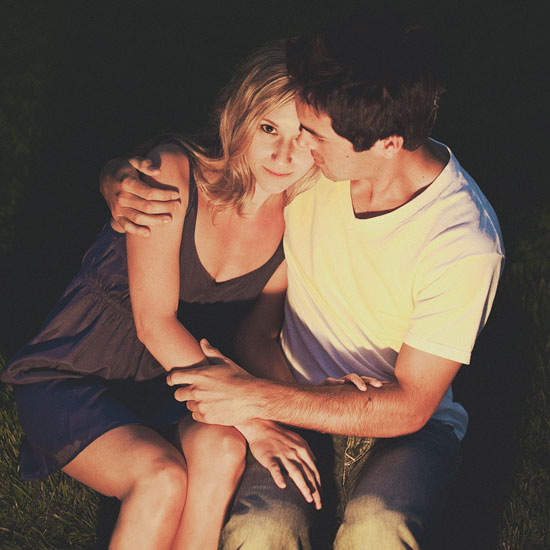 Romantic Couple Embracing at Dusk: Chelsea & Jeff's Wedding