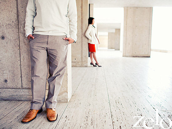 Modern Engagement Session: Monica & Justin's Coordinated Style