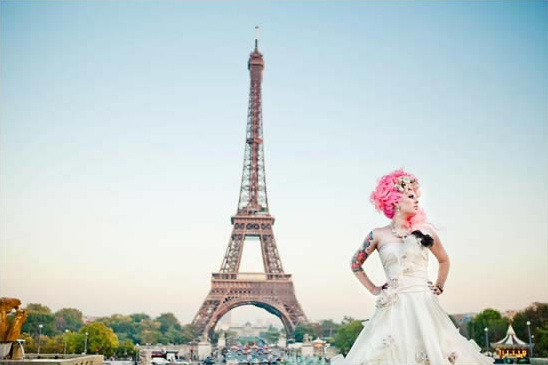 Rock 'n' Roll Bride's Marie Antoinette Paris Shoot