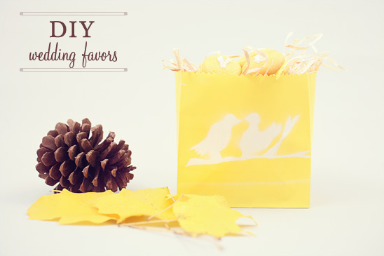 DIY Wedding Favors: Easy Stencil Gift Bag Tutorial