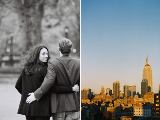 Romantic NYC Engagement Photos: Couple's Embrace