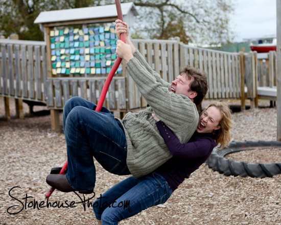 Fun Bayfield Engagement Photos: Cammie & Jack's Windy Adventure