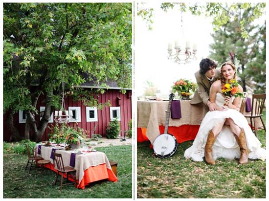 Rustic Colorado Barn Wedding Reception Design