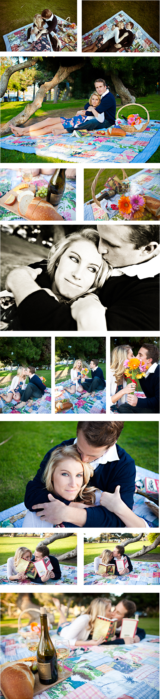 Embrace Love Laugh and Live: Romantic Picnic on a Sunny Day