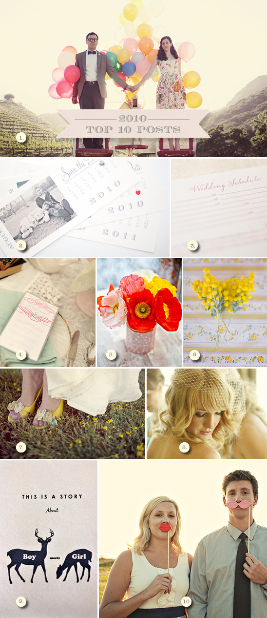 Wedding Chicks' Top 10 Posts of 2010: Engagement Shoots and DIY Fun!