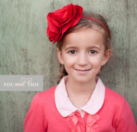 Red Flowery Headband for Flower Girls: Cute and Affordable!