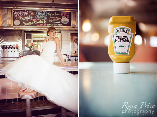 Texas Bride's Unique Diner Bridal Portrait Session in Wellborn
