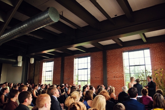 Rustic Loft Wedding: Lesbian Couple's Commitment Ceremony