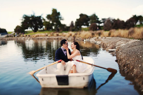 Mad Men Inspired Engagement Photoshoot on a Serene Lake