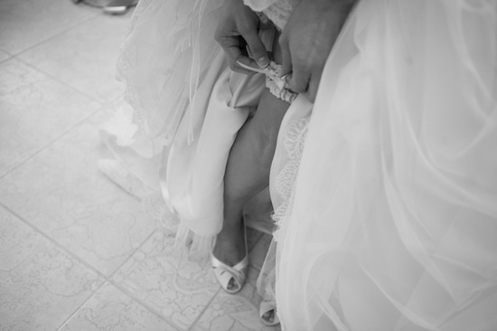 Daniela's Stylish Ivory and Blue Wedding Garter | The Garter Girl