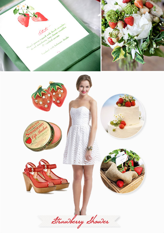 Strawberry Bridal Shower: Dress, Decor & Invitations