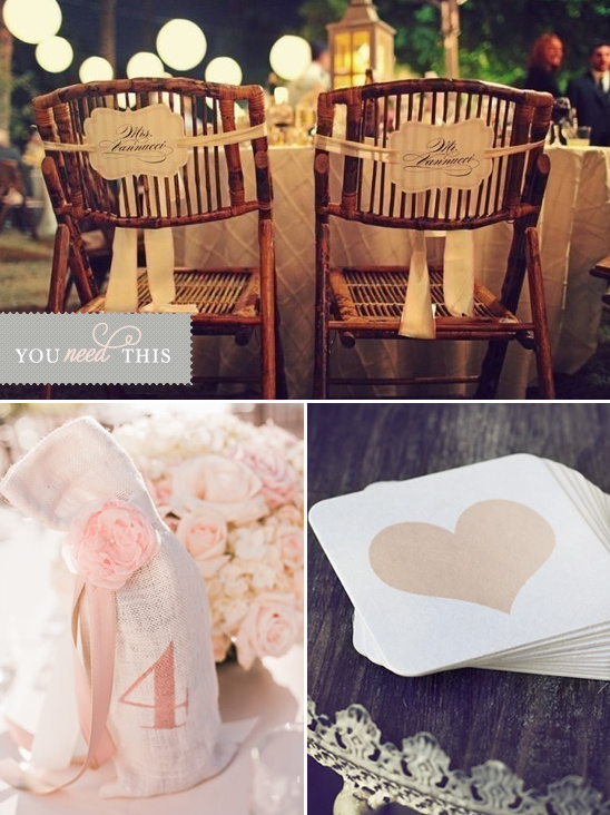 Romantic Vintage Wedding Decor: Custom Favors & Stationery