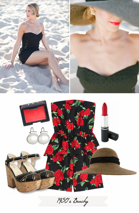 Retro Beach Engagement Photo Outfit Ideas: 1950s Style Guide