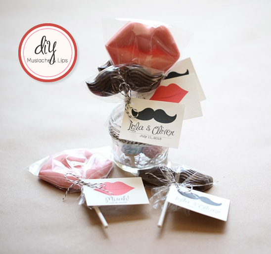 DIY Mustache & Lips Wedding Candy Favors: Easy Tutorial